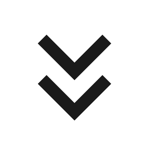Chevron down double icon, line style, from TDesign Icons