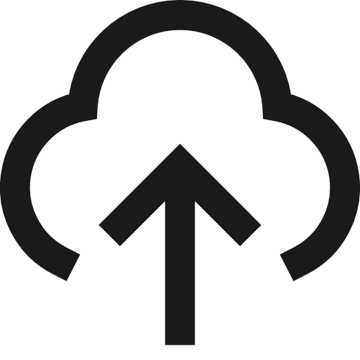 Cloud upload icon, line style, from TDesign Icons