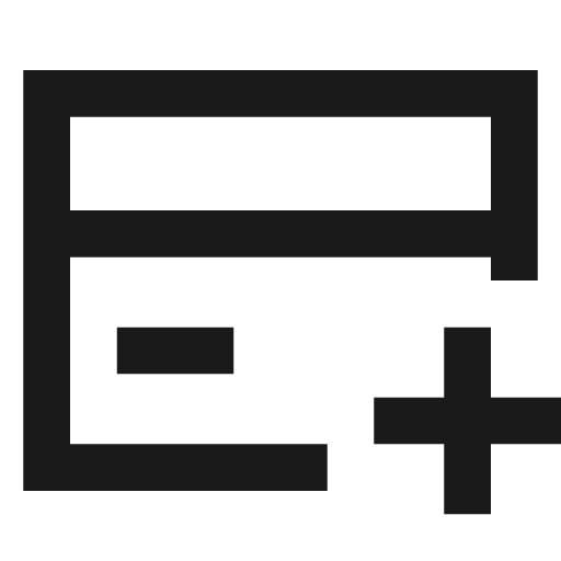 Creditcard add icon, line style, from TDesign Icons