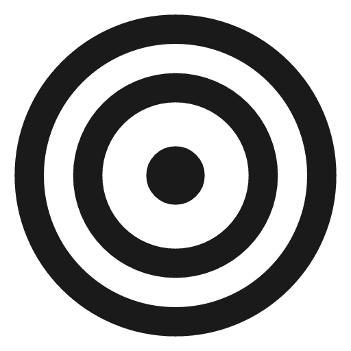 Dart board icon, line style, from TDesign Icons