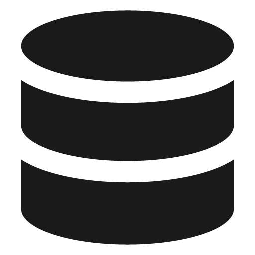 Data base filled icon, filled style, from TDesign Icons