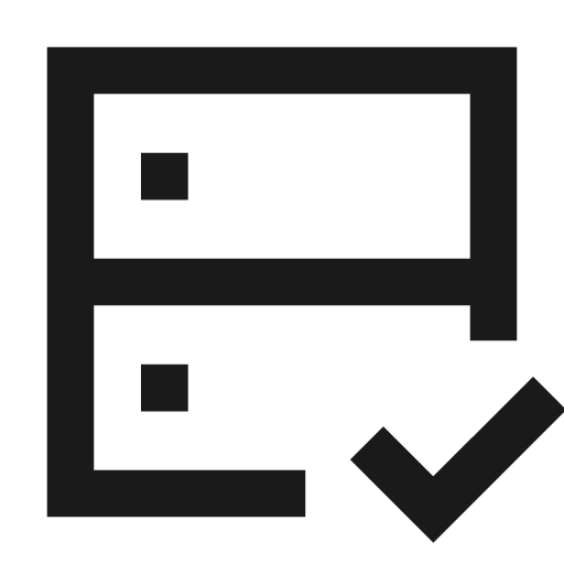 Data checked icon, line style, from TDesign Icons