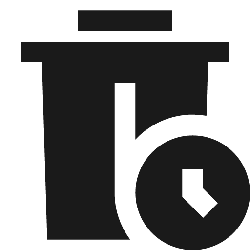 Delete time filled icon, filled style, from TDesign Icons