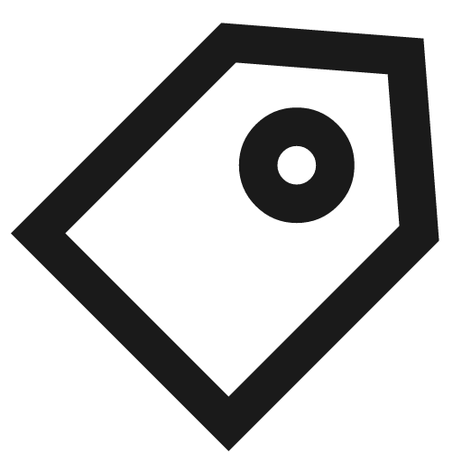 Discount icon, line style, from TDesign Icons