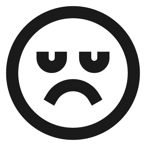 Dissatisfaction icon, line style, from TDesign Icons