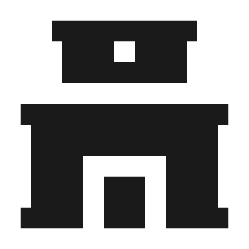 Double storey filled icon, filled style, from TDesign Icons
