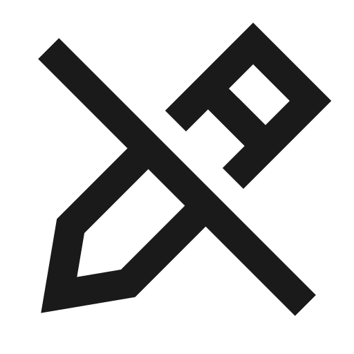 Edit off icon, line style, from TDesign Icons