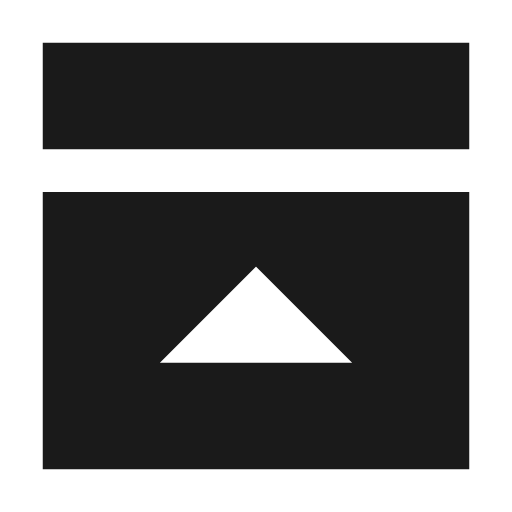 Expand up filled icon, filled style, from TDesign Icons
