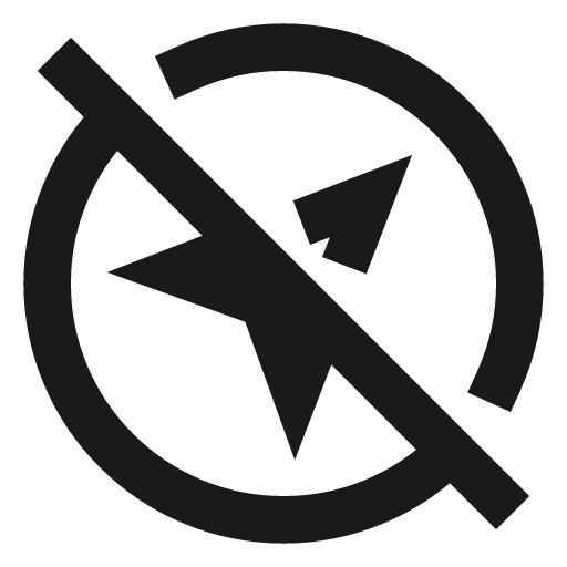 Explore off icon, line style, from TDesign Icons