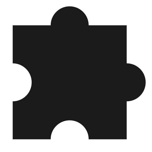 Extension filled icon, filled style, from TDesign Icons
