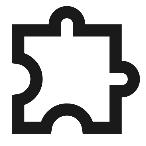 Extension icon, line style, from TDesign Icons