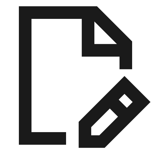 File edit icon, line style, from TDesign Icons