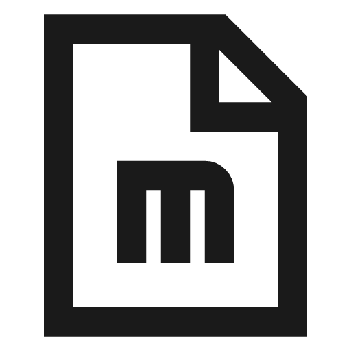 File markdown icon, line style, from TDesign Icons