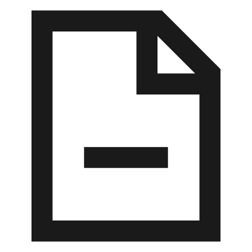 File minus icon, line style, from TDesign Icons