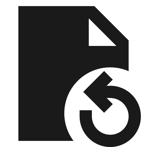 File restore filled icon, filled style, from TDesign Icons
