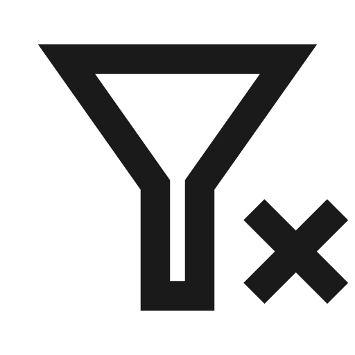 Filter clear icon, line style, from TDesign Icons