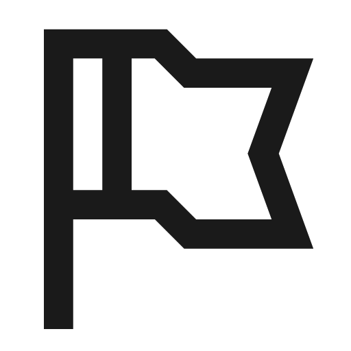 Flag 2 icon, line style, from TDesign Icons