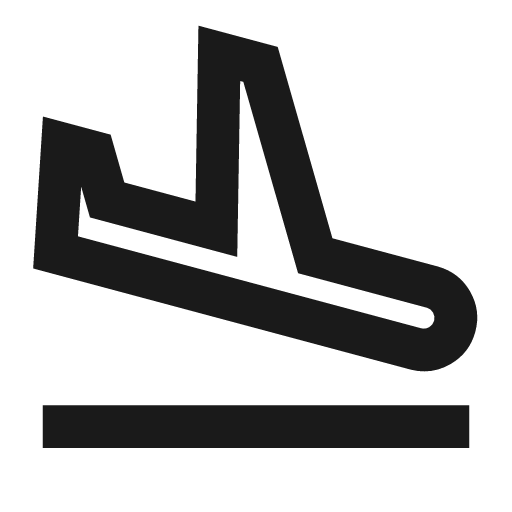 Flight landing icon, line style, from TDesign Icons