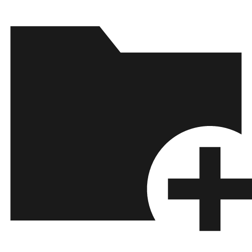 Folder add filled icon, filled style, from TDesign Icons