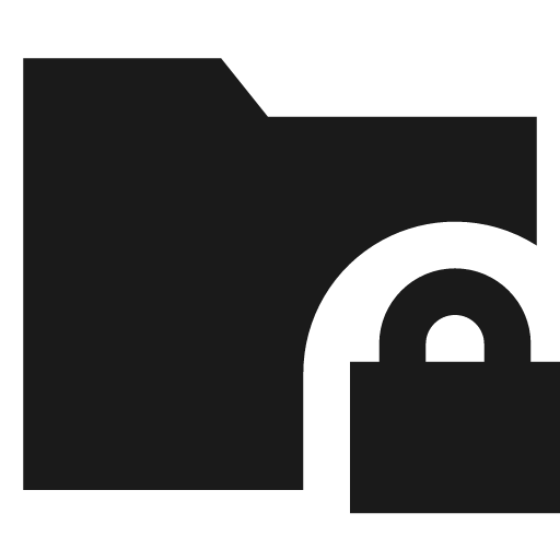 Folder locked filled icon, filled style, from TDesign Icons