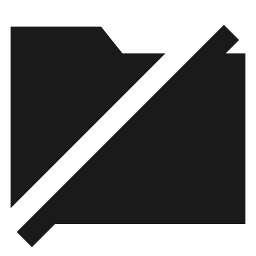 Folder off filled icon, filled style, from TDesign Icons