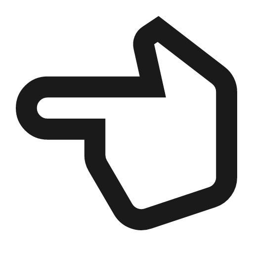 Gesture left icon, line style, from TDesign Icons
