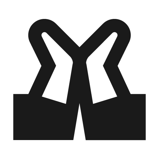 Gesture open filled icon, filled style, from TDesign Icons