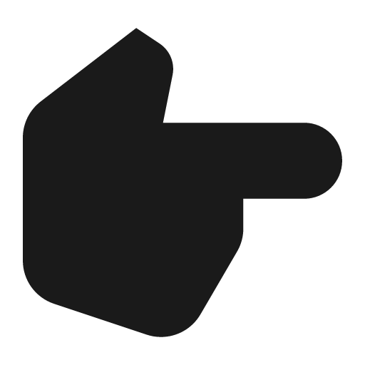 Gesture right filled icon, filled style, from TDesign Icons