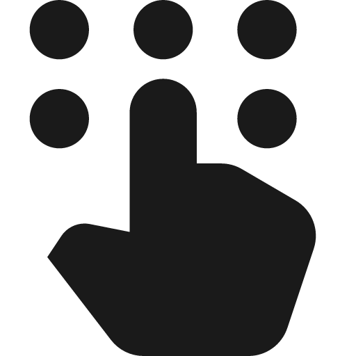 Gesture typing filled icon, filled style, from TDesign Icons