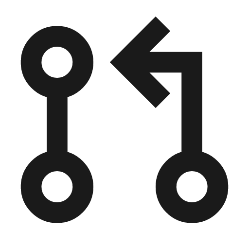 Git pull request icon, line style, from TDesign Icons