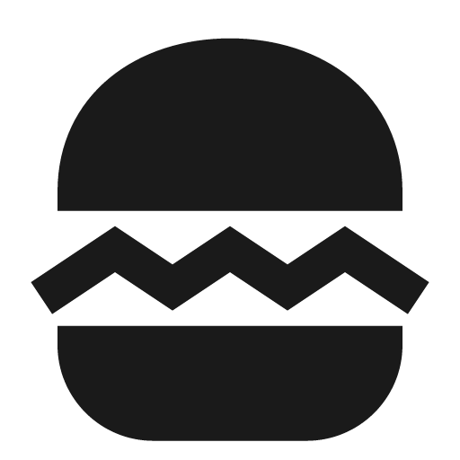 Hamburger filled icon, filled style, from TDesign Icons