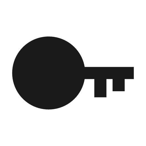 Key filled icon, filled style, from TDesign Icons