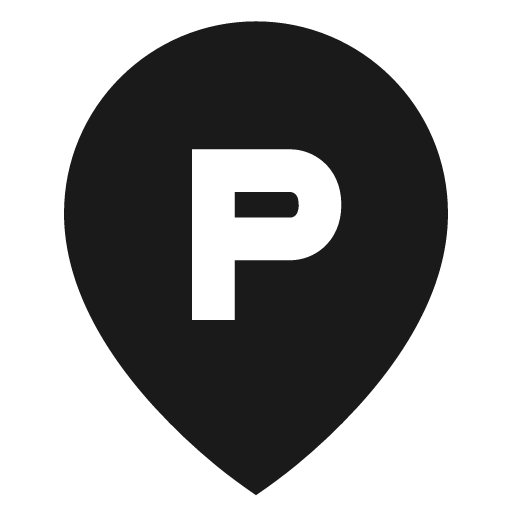 Location parking place filled icon, filled style, from TDesign Icons