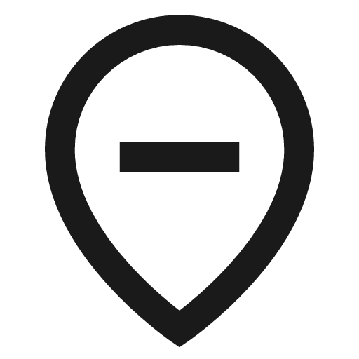 Location reduction icon, line style, from TDesign Icons