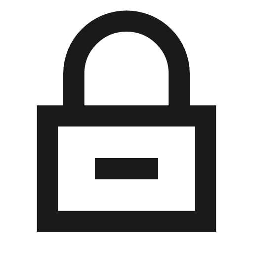 Lock on icon, line style, from TDesign Icons