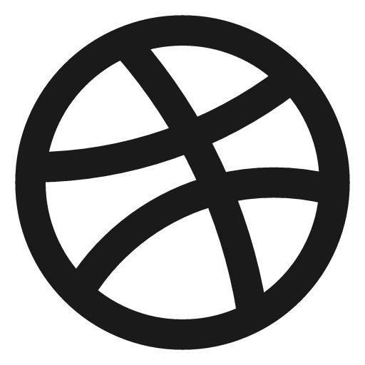 Logo dribbble icon, line style, from TDesign Icons