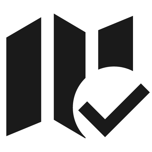Map checked filled icon, filled style, from TDesign Icons