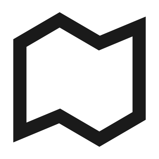 Map outline icon, outline style, from TDesign Icons