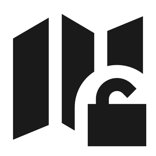 Map unlocked filled icon, filled style, from TDesign Icons