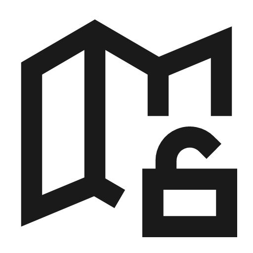 Map unlocked icon, line style, from TDesign Icons