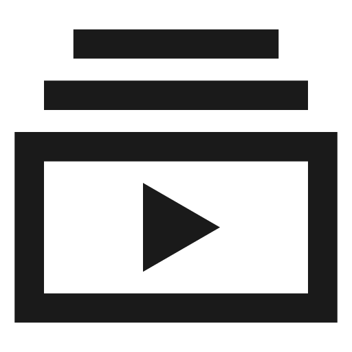 Media library icon, line style, from TDesign Icons
