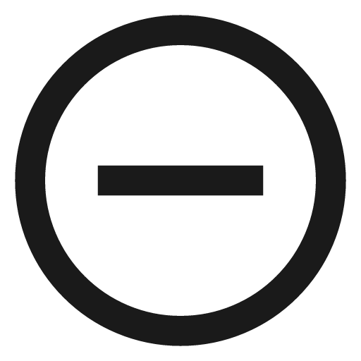 Minus circle icon, line style, from TDesign Icons