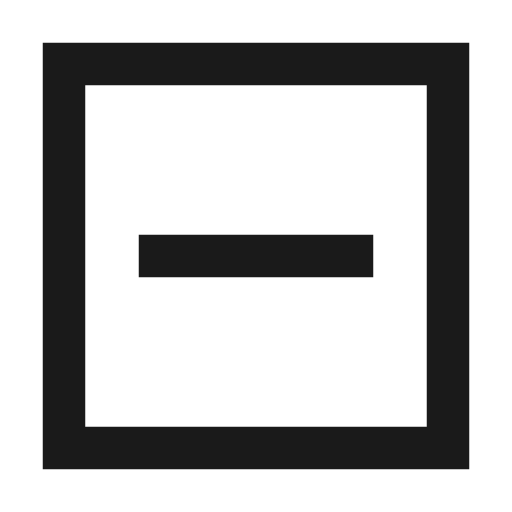 Minus rectangle icon, line style, from TDesign Icons
