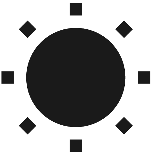 Mode light filled icon, filled style, from TDesign Icons