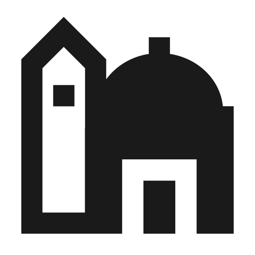 Mosque 1 filled icon, filled style, from TDesign Icons