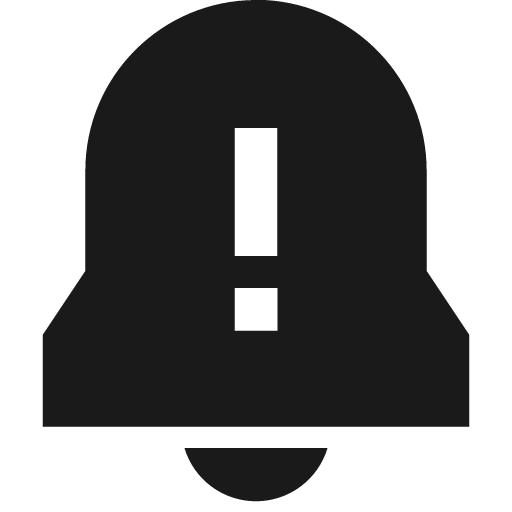 Notification error filled icon, filled style, from TDesign Icons