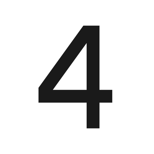 Numbers 4 1 icon, line style, from TDesign Icons