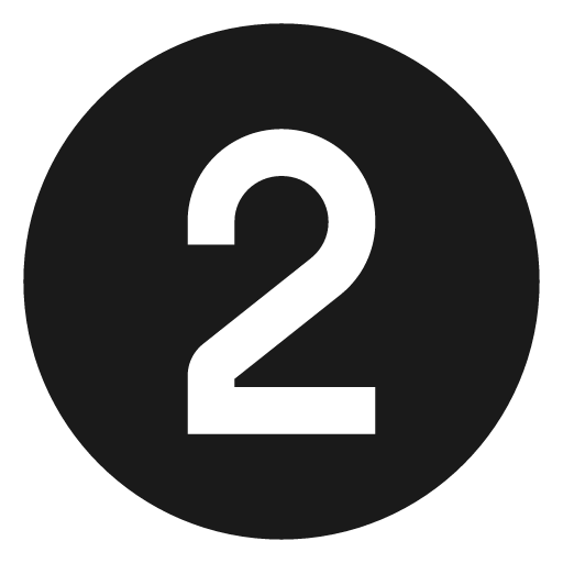 Numbers circle 2 filled icon, filled style, from TDesign Icons