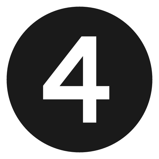 Numbers circle 4 filled icon, filled style, from TDesign Icons