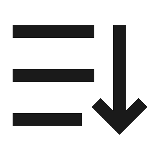 Order descending icon, line style, from TDesign Icons